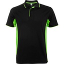 Koszulka polo MONTMELO PO0421 - czarny/limonkowy