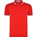 Koszulka polo MONTREAL PO6629 - czerwony/biały
