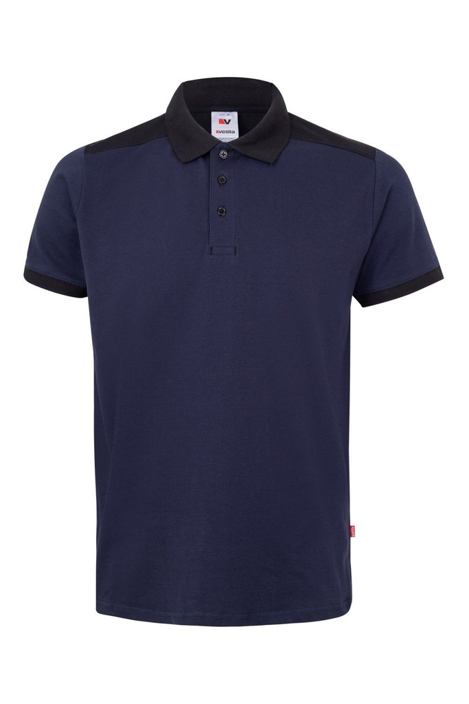 Koszulka polo stretch dwukolorowa 105519S - Navy Blue/Black 61/00
