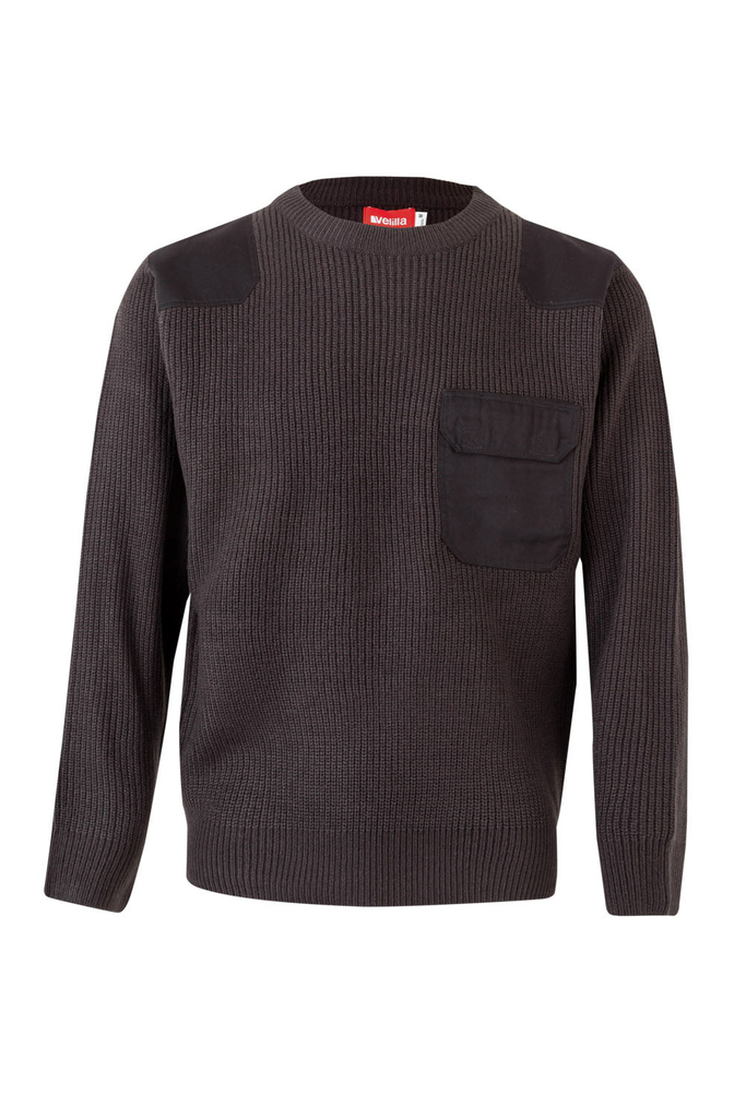 Sweter z okrągłym dekoltem 100 - GREY 08