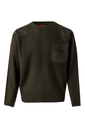 Sweter z okrągłym dekoltem 100 - KHAKI GREEN 03