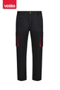 Spodnie dwukolorowe z wieloma kieszeniami 103004 - BLACK/RED 00/12