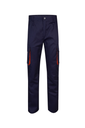Spodnie dwukolorowe z wieloma kieszeniami 103004 - MARINE BLUE/ORANGE 01/16
