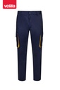 Spodnie dwukolorowe z wieloma kieszeniami 103004 - NAVY BLUE/YELLOW 61/17