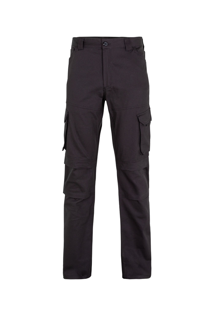 Spodnie stretch z wieloma kieszeniami 103012S - BLACK 00