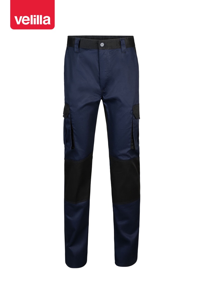 Spodnie dwukolorowe z wieloma kieszeniami 103020B - NAVY BLUE/BLACK 61/00