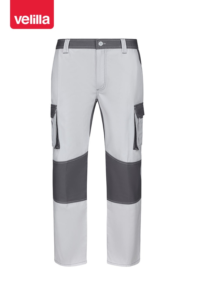 Spodnie dwukolorowe z wieloma kieszeniami 103020B - WHITE/GREY 07/08