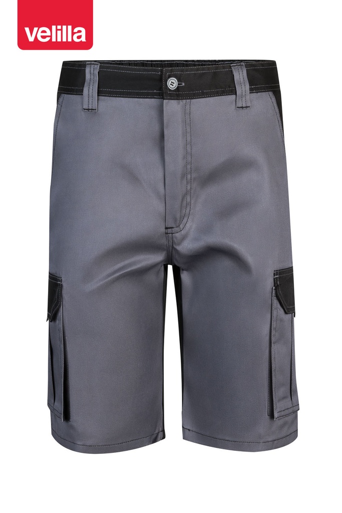 Spodenki dwukolorowe z wieloma kieszeniami 103021B - GREY/BLACK 08/00