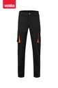Spodnie dwukolorowe stretch z wieloma kieszeniami 103024S - BLACK/ORANGE 00/16