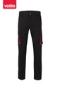 Spodnie dwukolorowe stretch z wieloma kieszeniami 103024S - BLACK/RED 00/12