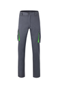 Spodnie dwukolorowe stretch z wieloma kieszeniami 103024S - GREY/LIME GREEN 08/25