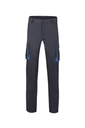 Spodnie dwukolorowe stretch z wieloma kieszeniami 103024S - GREY/SKY BLUE 08/05