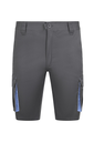 Spodenki dwukolorowe stretch z wieloma kieszeniami 103034S - GREY/SKY BLUE 08/05