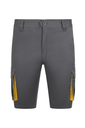 Spodenki dwukolorowe stretch z wieloma kieszeniami 103034S - GREY/YELLOW 08/17