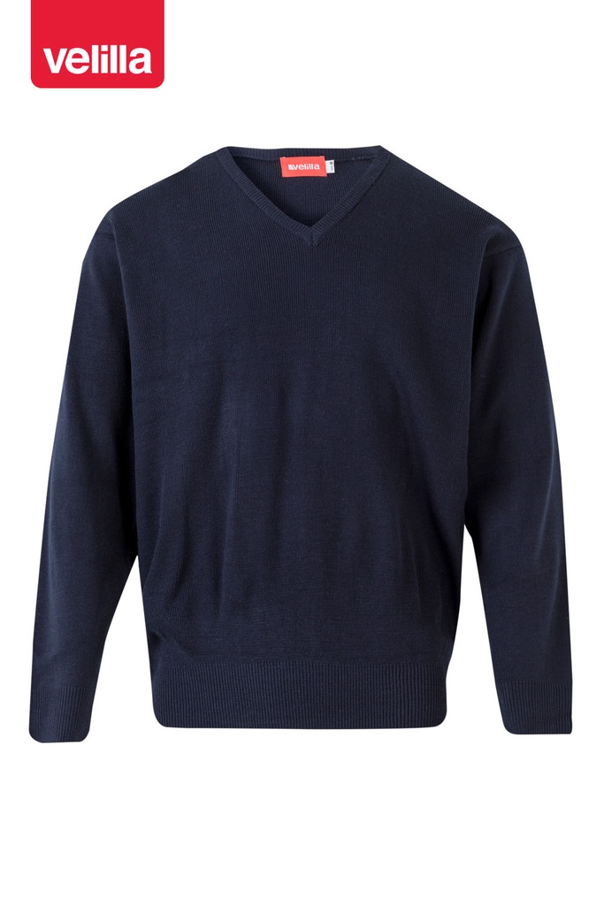 Sweter z dekoltem V 104 - MARINE BLUE 01