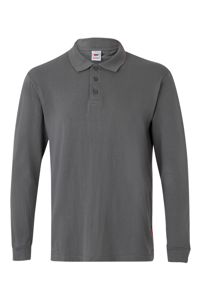 Koszulka polo z długim rękawem 105503 - GREY 08