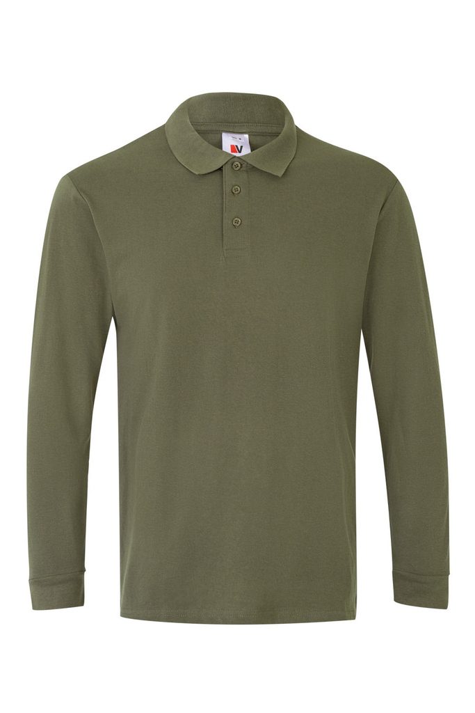 Koszulka polo z długim rękawem 105503 - KHAKI GREEN 03