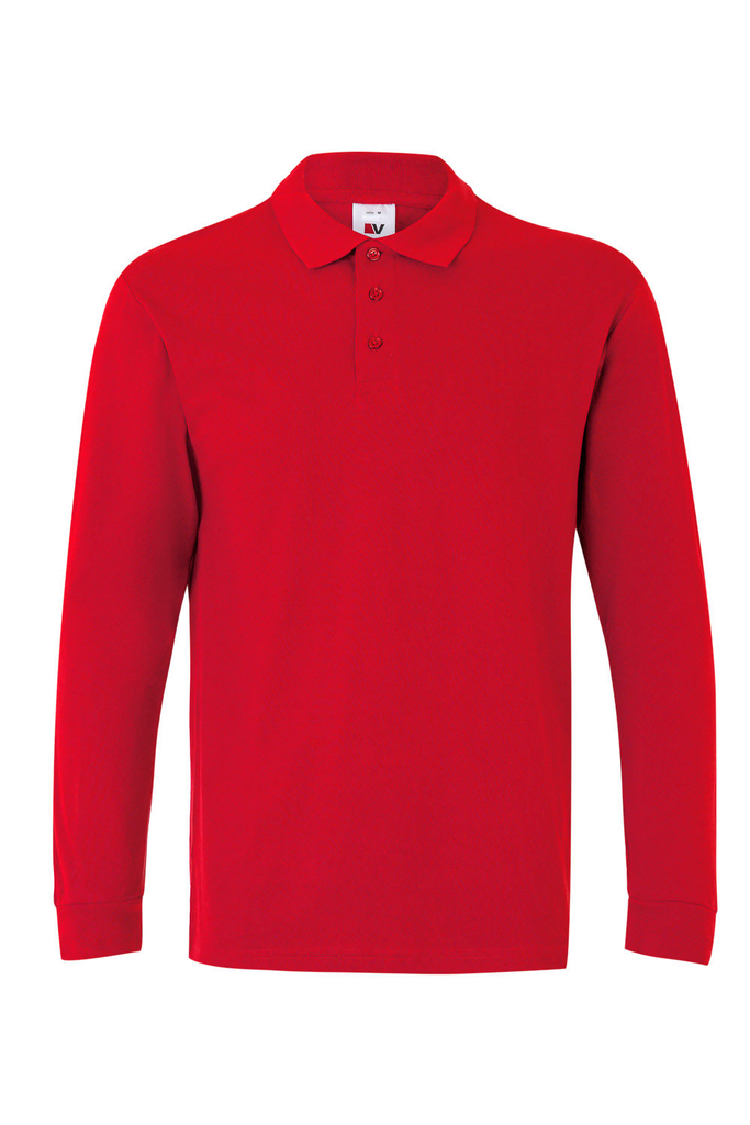 Koszulka polo z długim rękawem 105503 - RED 12
