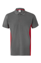 Koszulka polo dwukolorowa z krótkim rękawem 105504 - GREY/RED 08/12