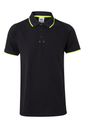 Koszulka polo dwukolorowa z krótkim rękawem 105505 - BLACK/HI-VIS YELLOW 00/20