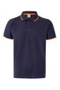 Koszulka polo dwukolorowa z krótkim rękawem 105505 - NAVY BLUE/HI-VIS ORANGE 61/19
