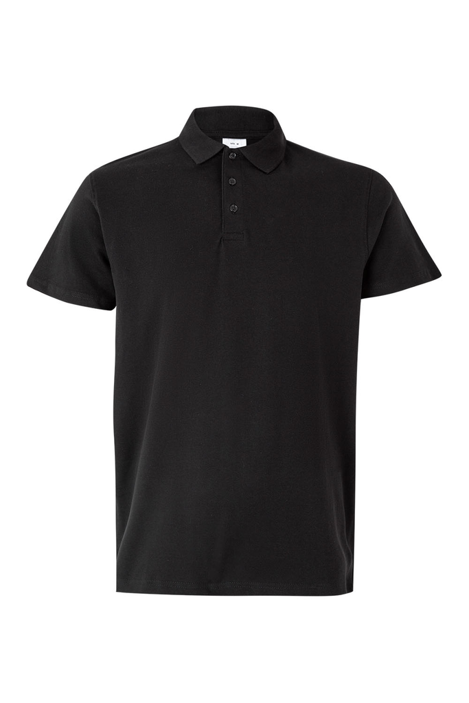 Koszulka polo stretch z krótkim rękawem męska 105508S - BLACK 00