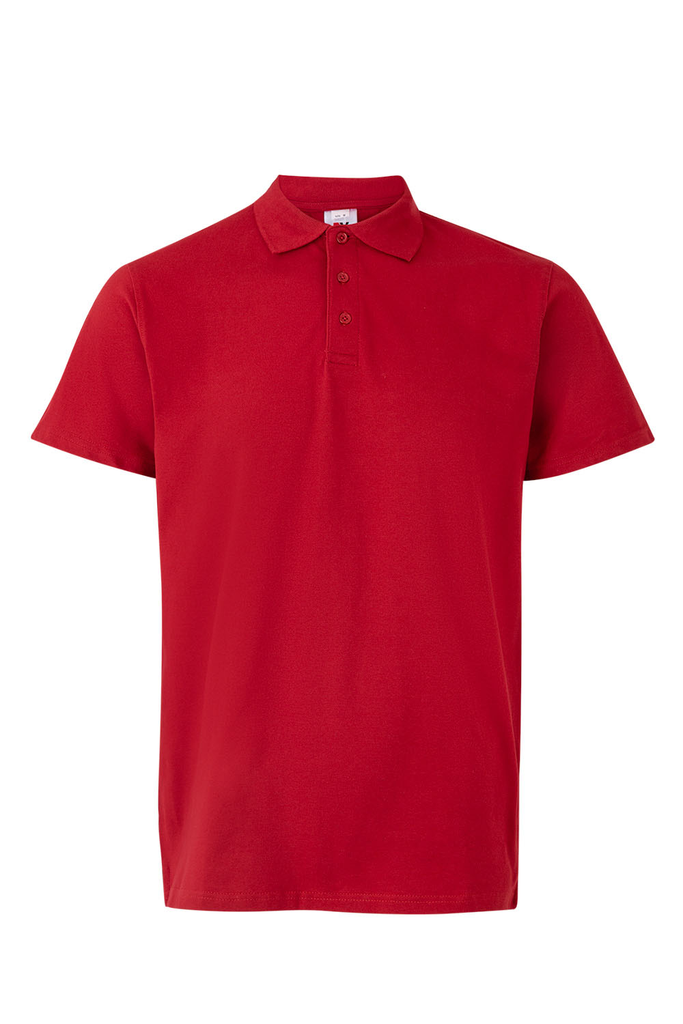 Koszulka polo stretch z krótkim rękawem męska 105508S - RED 12