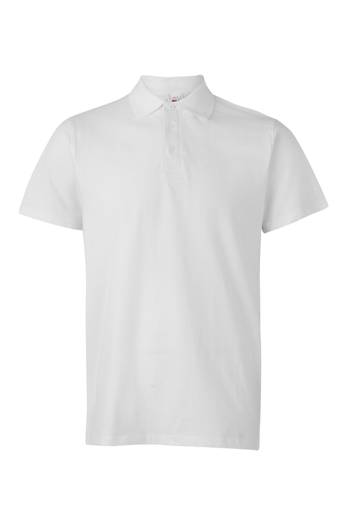 Koszulka polo stretch z krótkim rękawem męska 105508S - WHITE 07