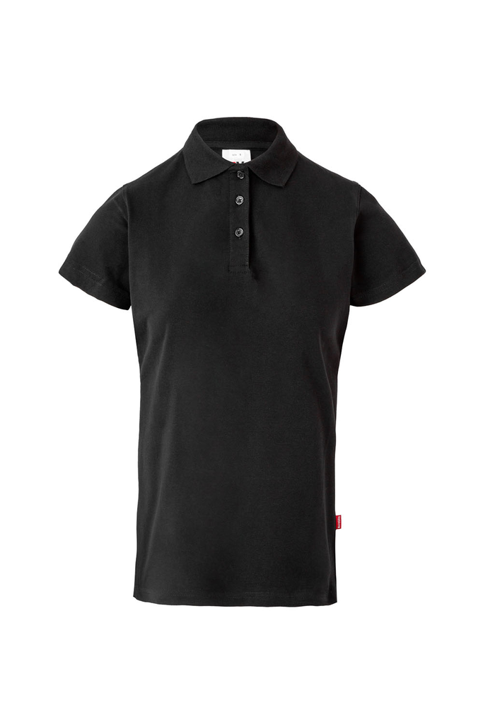 Koszulka polo stretch z krótkim rękawem damska 105509S - BLACK 00