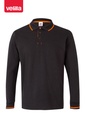 Koszulka polo dwukolorowa z długim rękawem 105515 - BLACK/HI-VIS ORANGE 00/19