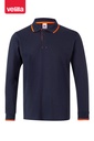 Koszulka polo dwukolorowa z długim rękawem 105515 - NAVY BLUE/HI-VIS ORANGE 61/19