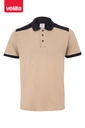 Koszulka polo dwukolorowa stretch z krótkim rękawem 105519S - SAND BEIGE/BLACK 46/00