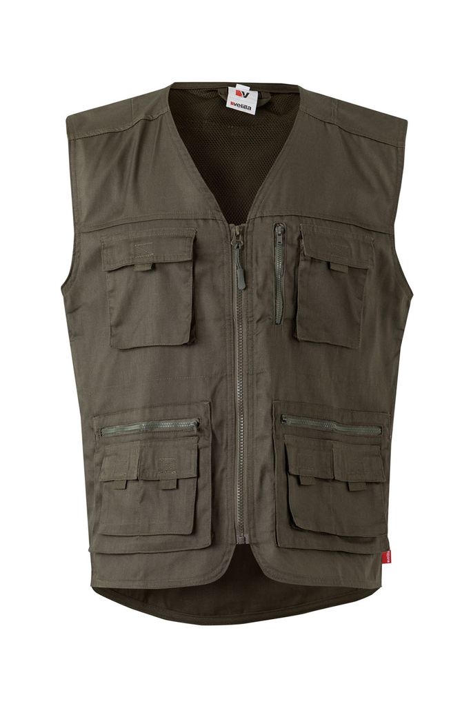 Kamizelka z wieloma kieszeniami 105901 - KHAKI GREEN 03