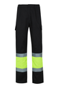 Spodnie dwukolorowe z wieloma kieszeniami z odblaskami 157 - BLACK/HI-VIS YELLOW 00/20