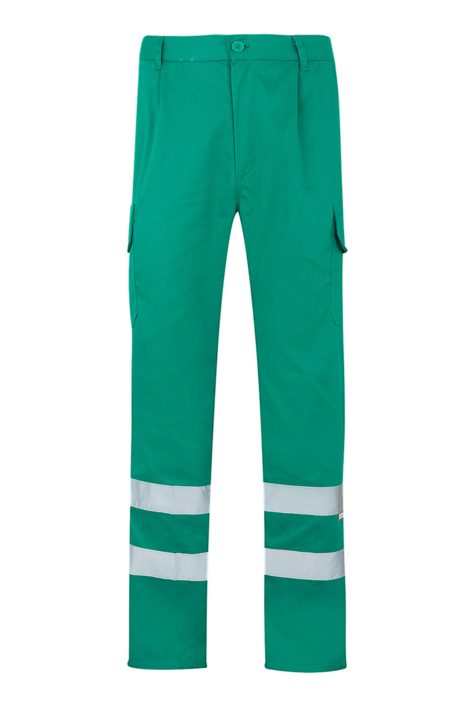 Spodnie z wieloma kieszeniami z odblaskami 159 - GREEN 02