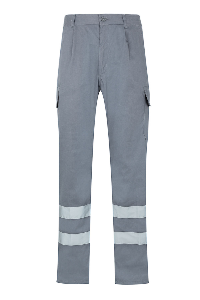 Spodnie z wieloma kieszeniami z odblaskami 159 - GREY 08