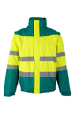 Kurtka dwukolorowa z odblaskami 161 - GREEN/HI-VIS YELLOW 02/20