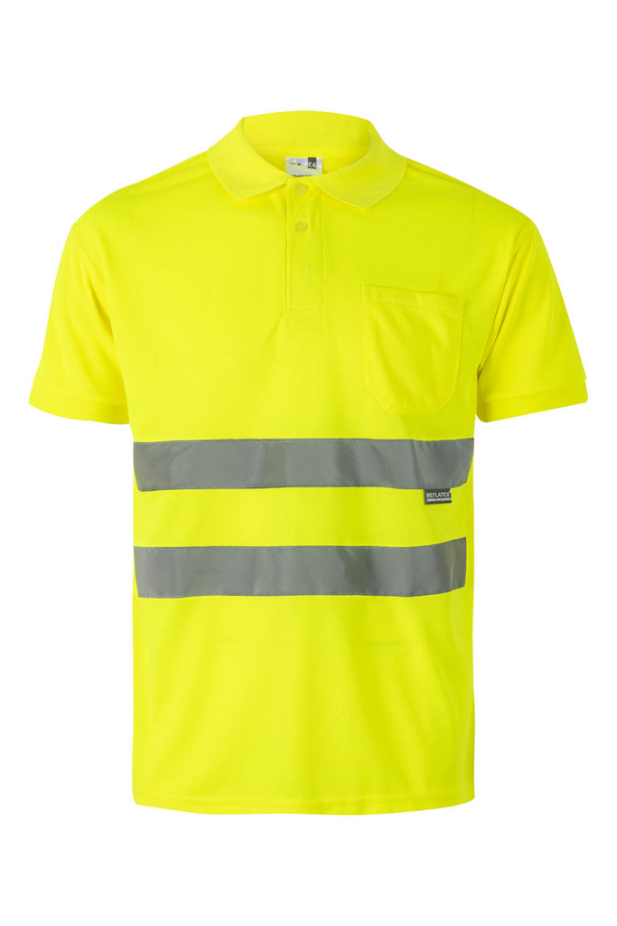 Koszulka polo z krótkim rękawem z odblaskami 172 - HI-VIS YELLOW 20