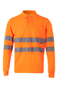 Koszulka polo z długim rękawem z odblaskami 174 - HI-VIS ORANGE 19
