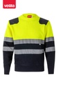 Sweter dwukolorowy z odblaskami 179 - MARINE BLUE/HI-VIS YELLOW 01/20