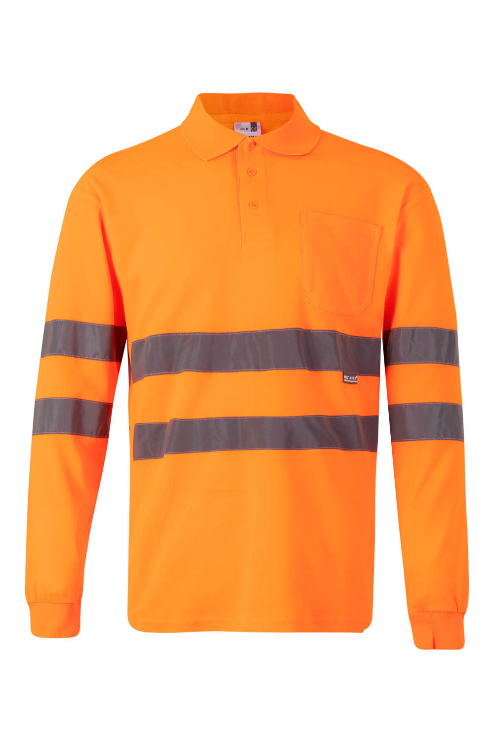 Koszulka polo z długim rękawem z odblaskami 305514 - HI-VIS ORANGE 19