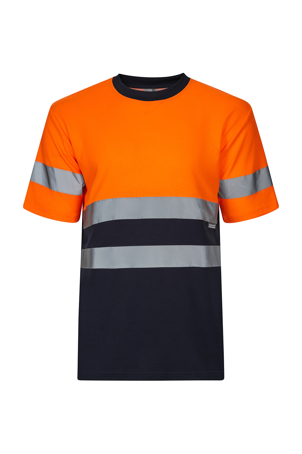 Koszulka dwukolorowa z krótkim rękawem 305613 - NAVY BLUE/HI-VIS ORANGE 61/19