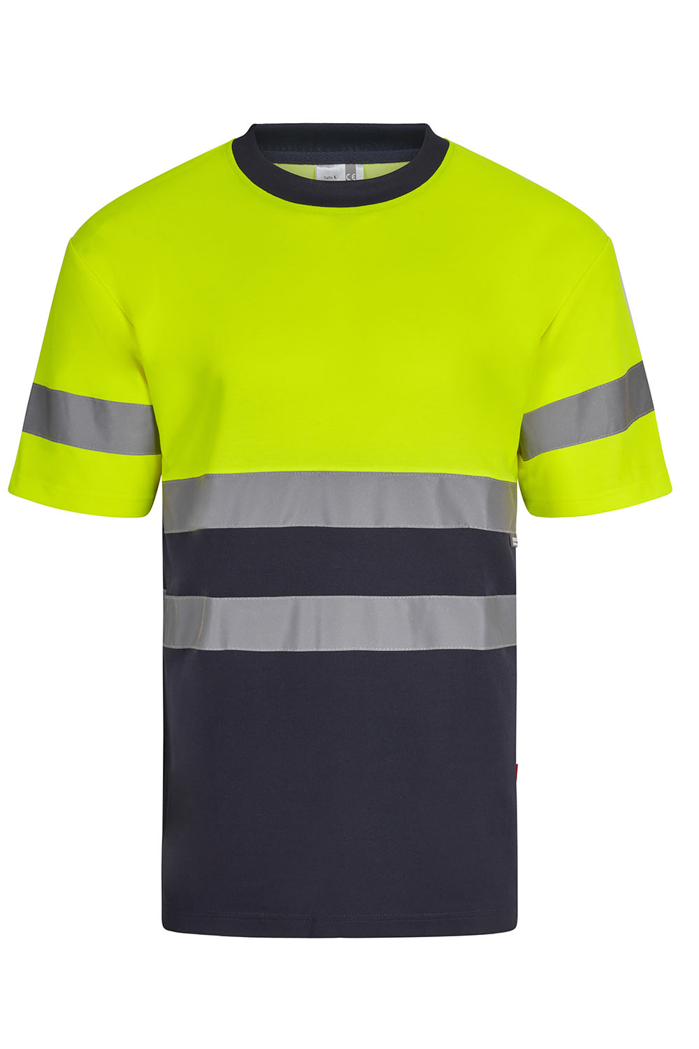 Koszulka dwukolorowa z krótkim rękawem 305613 - NAVY BLUE/HI-VIS YELLOW 61/20