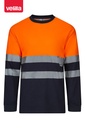 Koszulka dwukolorowa z długim rękawem 305615 - NAVY BLUE/HI-VIS ORANGE 61/19