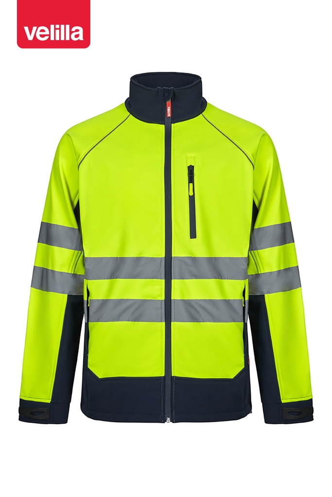 Kurtka softshell dwukolorowa 306001 - MARINE BLUE/HI-VIS YELLOW 01/20