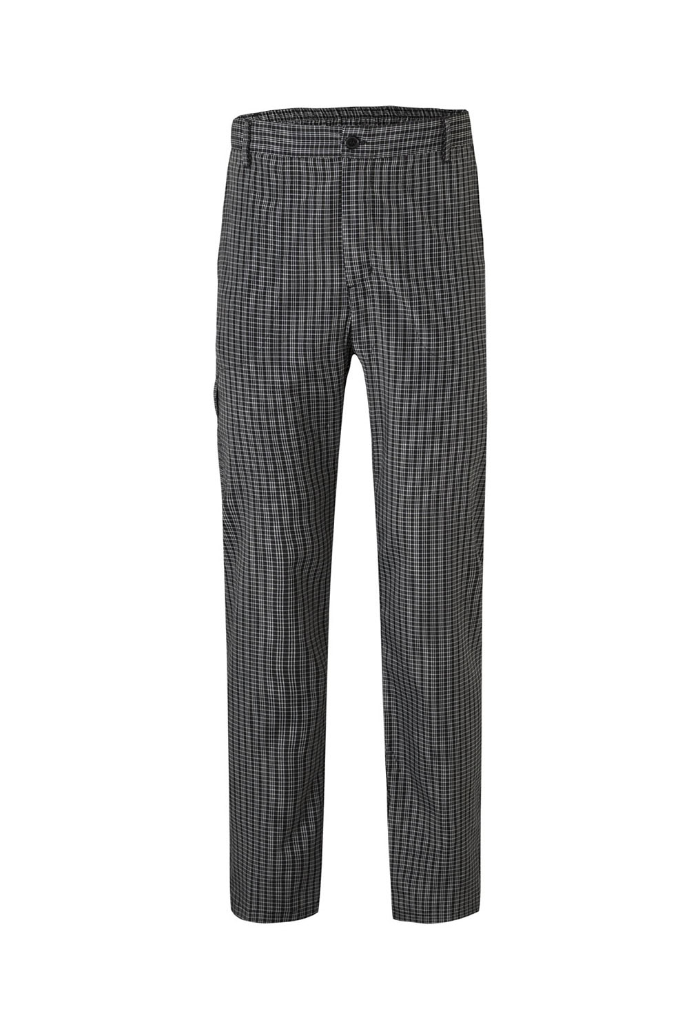 Spodnie z wieloma kieszeniami 403008 - BLACK CHECKS 52