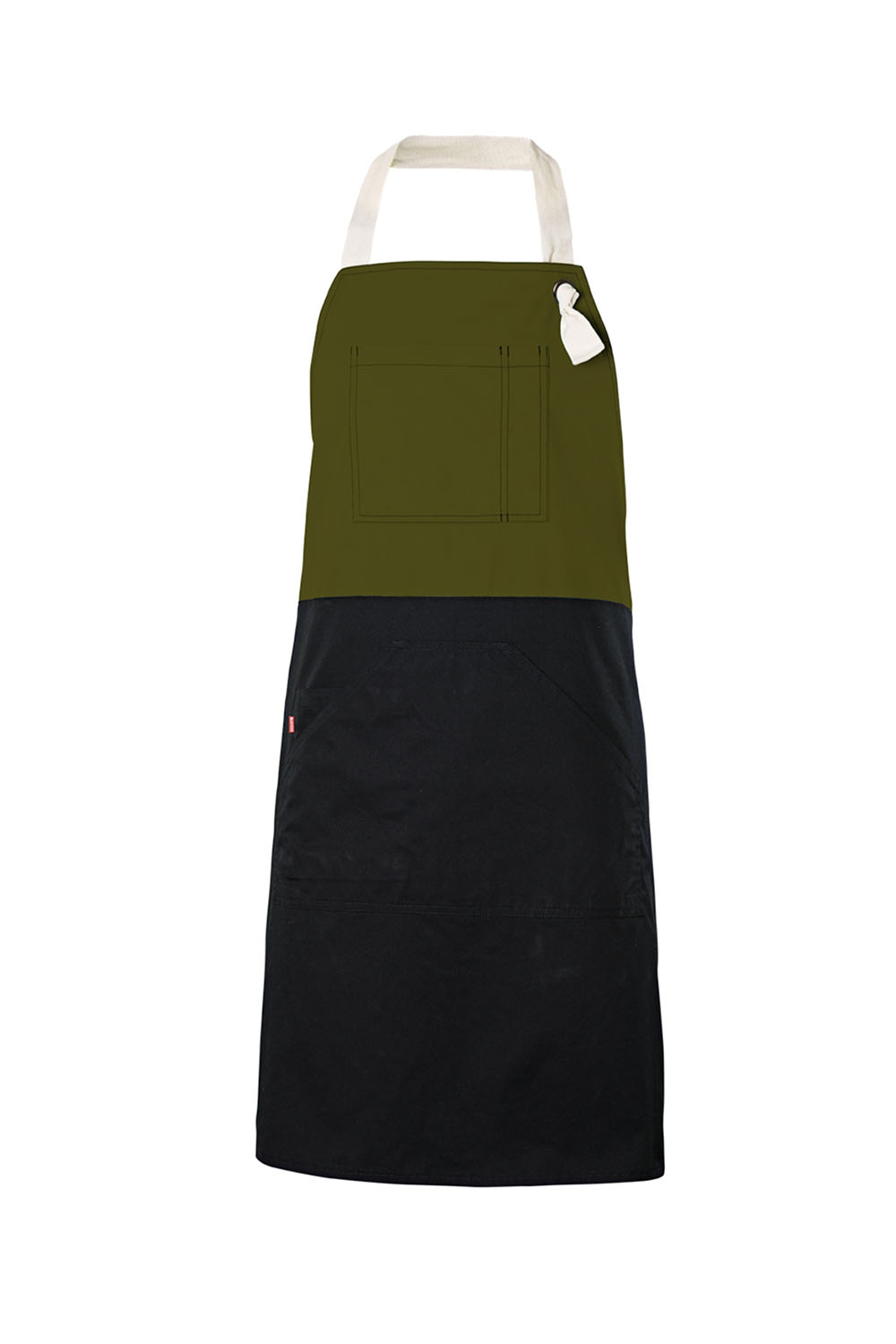 Fartuch dwukolorowe 404210B - KHAKI GREEN 03