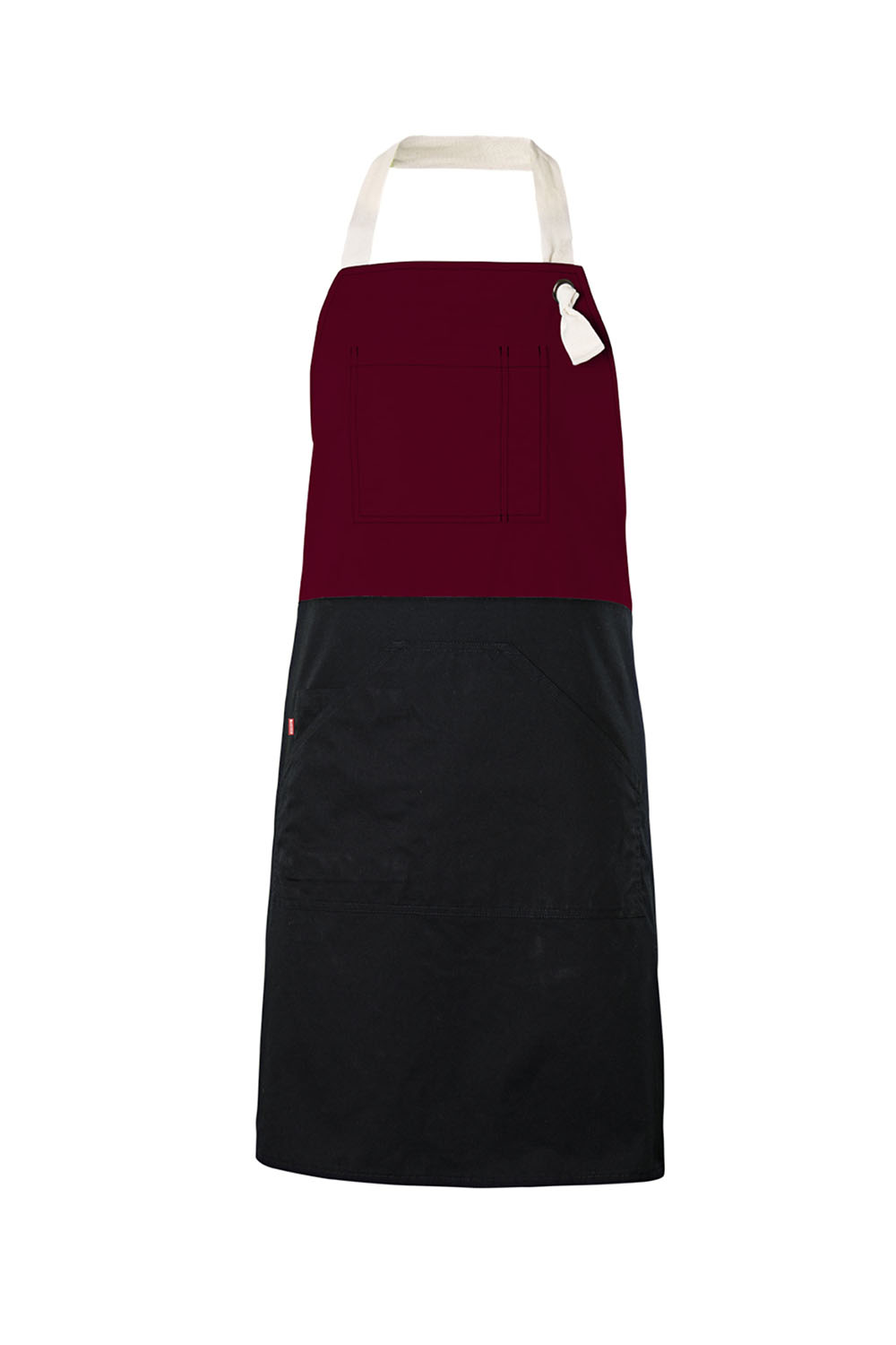 Fartuch dwukolorowe 404210B - MAROON 18