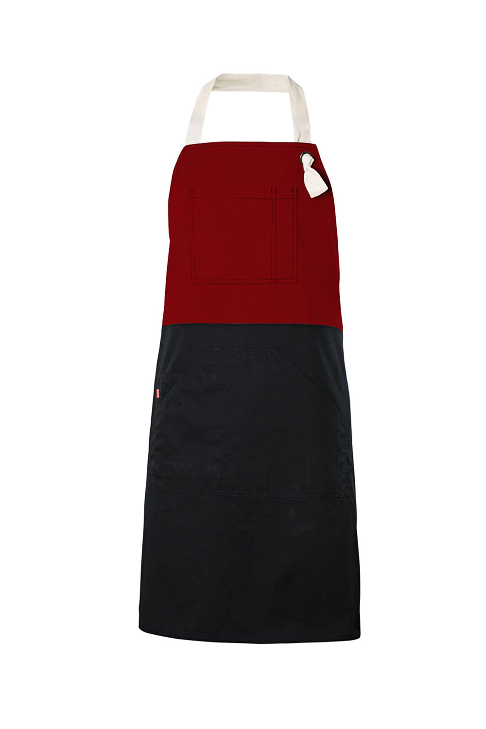 Fartuch dwukolorowe 404210B - RED 12