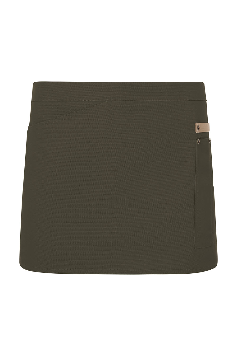 Fartuch dwukolorowe 404221B - OLIVE GREEN/SAND BEIGE 36/46